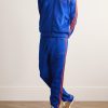+ Wales Bonner Straight-Leg Logo-Embroidered Striped Recycled-Jersey Track Pants - OU + Wales Bonner Straight-Leg Logo-Embroidered Striped Recycled-Jersey Track Pants - OU