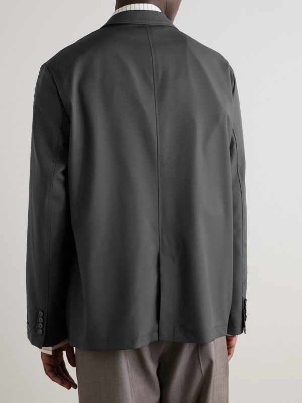 Unstructured Wool Blazer - BK Unstructured Wool Blazer - BK