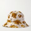 Hila Flocked Cotton-Twill Bucket Hat - BK