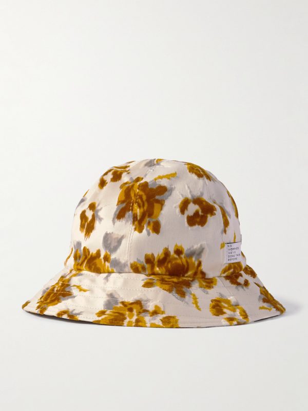 Hila Flocked Cotton-Twill Bucket Hat - BK
