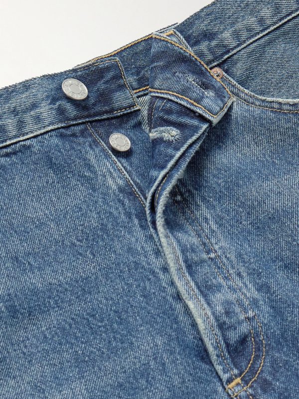 90's Straight-Leg Distressed Jeans - E1