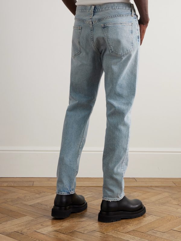 Curtis Slim-Fit Straight-Leg Distressed Jeans - BK
