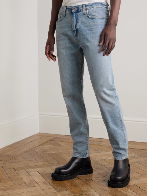 Curtis Slim-Fit Straight-Leg Distressed Jeans - FR