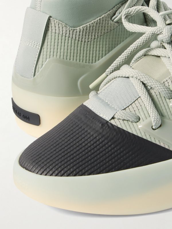 + Fear of God Athletics One Model Rubber and Scuba-Trimmed Stretch-Knit Sneakers - CU