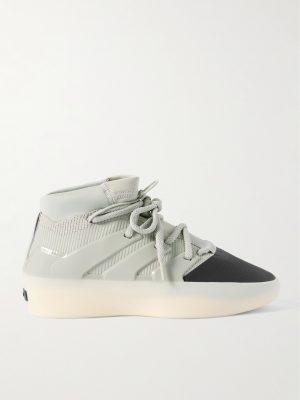 + Fear of God Athletics One Model Rubber and Scuba-Trimmed Stretch-Knit Sneakers + Fear of God Athletics One Model Rubber and Scuba-Trimmed Stretch-Knit Sneakers