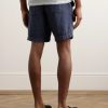 Straight-Leg Linen Drawstring Bermuda Shorts - BK