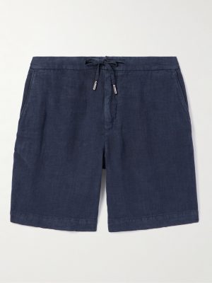 Straight-Leg Linen Drawstring Bermuda Shorts Straight-Leg Linen Drawstring Bermuda Shorts