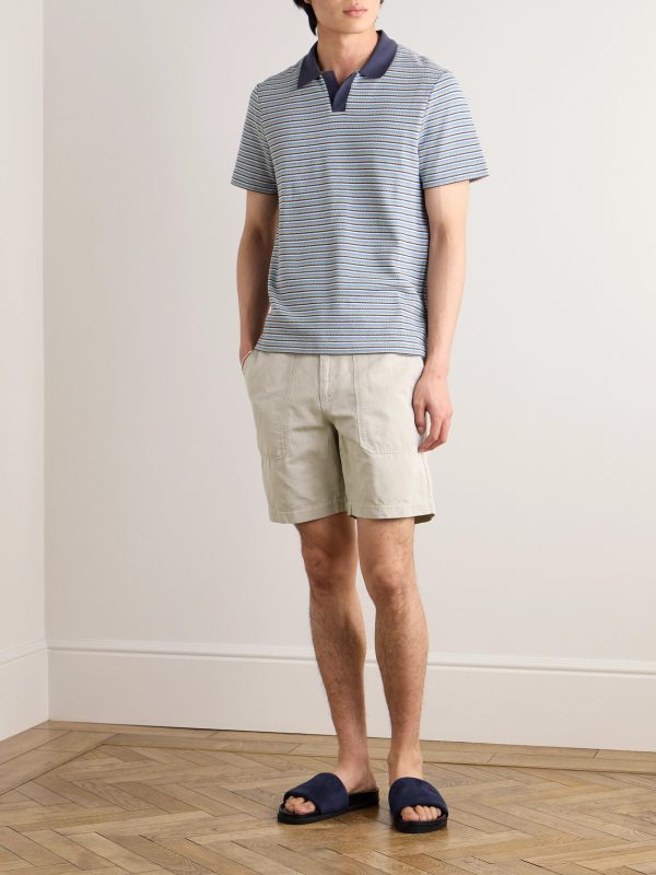 Straight-Leg Cotton and Linen-Blend Cargo Shorts - OU Straight-Leg Cotton and Linen-Blend Cargo Shorts - OU