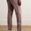 Steve Tapered Pleated Organic Cotton and Linen-Blend Trousers - BK Steve Tapered Pleated Organic Cotton and Linen-Blend Trousers - BK