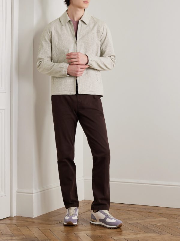 Golf Gingham Cotton-Blend Seersucker Blouson Jacket - OU