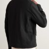 Cotton and Linen-Blend Bomber Jacket - BK Cotton and Linen-Blend Bomber Jacket - BK