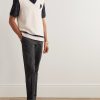 Golf Samuel Tapered Checked Cotton-Blend Seersucker Trousers - OU