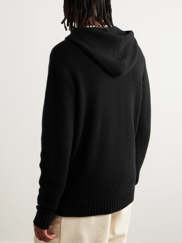 Cashmere Zip-Up Hoodie - BK Cashmere Zip-Up Hoodie - BK