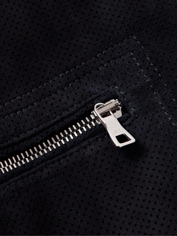 Golf Perforated Suede Blouson Jacket - E1