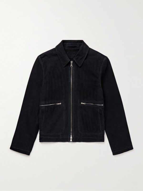 Golf Perforated Suede Blouson Jacket