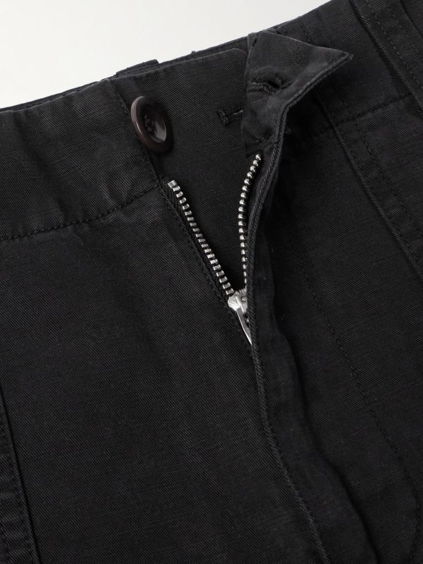 Straight-Leg Cotton and Linen-Blend Cargo Shorts - E1