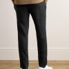 Steve Tapered Pleated Organic Cotton and Linen-Blend Trousers - BK Steve Tapered Pleated Organic Cotton and Linen-Blend Trousers - BK