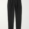 Steve Tapered Pleated Organic Cotton and Linen-Blend Trousers Steve Tapered Pleated Organic Cotton and Linen-Blend Trousers