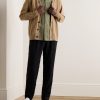 Steve Tapered Pleated Organic Cotton and Linen-Blend Trousers - OU Steve Tapered Pleated Organic Cotton and Linen-Blend Trousers - OU