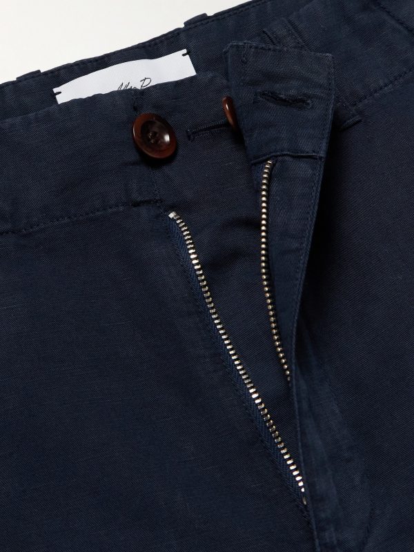 Samuel Straight-Leg Garment-Dyed Cotton and Linen-Blend Twill Cargo Trousers - E1 Samuel Straight-Leg Garment-Dyed Cotton and Linen-Blend Twill Cargo Trousers - E1