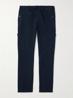 Samuel Straight-Leg Garment-Dyed Cotton and Linen-Blend Twill Cargo Trousers Samuel Straight-Leg Garment-Dyed Cotton and Linen-Blend Twill Cargo Trousers