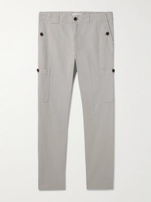 Samuel Straight-Leg Garment-Dyed Cotton-Twill Cargo Trousers Samuel Straight-Leg Garment-Dyed Cotton-Twill Cargo Trousers