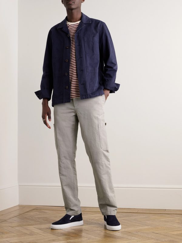 Samuel Straight-Leg Garment-Dyed Cotton-Twill Cargo Trousers - OU Samuel Straight-Leg Garment-Dyed Cotton-Twill Cargo Trousers - OU