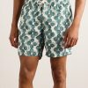 Straight-Leg Mid-Length Printed Swim Shorts - OU
