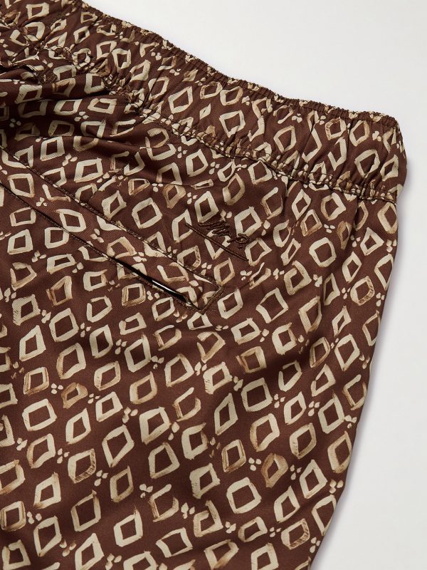 Straight-Leg Mid-Length Printed Swim Shorts - CU