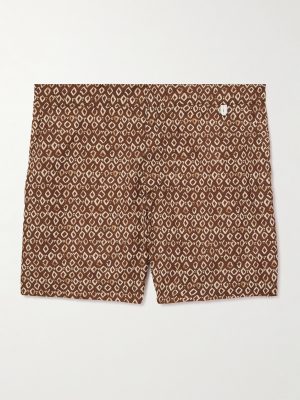 Straight-Leg Mid-Length Printed Swim Shorts Straight-Leg Mid-Length Printed Swim Shorts