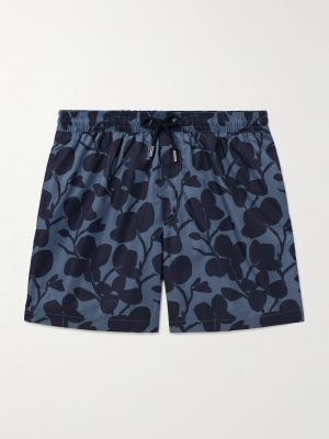 Straight-Leg Mid-Length Floral-Print Swim Shorts Straight-Leg Mid-Length Floral-Print Swim Shorts