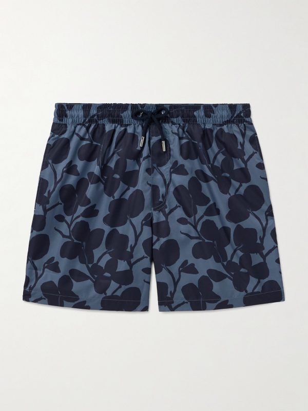 Straight-Leg Mid-Length Floral-Print Swim Shorts Straight-Leg Mid-Length Floral-Print Swim Shorts