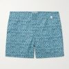 Straight-Leg Mid-Length Printed Swim Shorts Straight-Leg Mid-Length Printed Swim Shorts