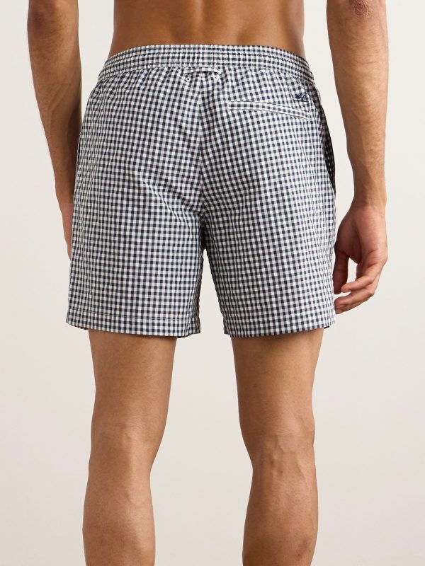 Gingham Seersucker Swim Shorts - BK Gingham Seersucker Swim Shorts - BK