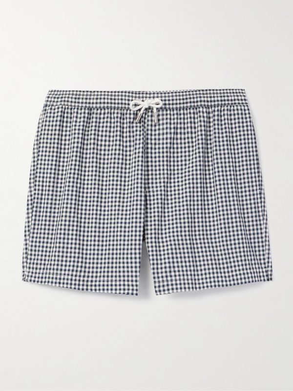 Gingham Seersucker Swim Shorts Gingham Seersucker Swim Shorts