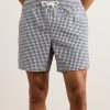 Gingham Seersucker Swim Shorts - OU Gingham Seersucker Swim Shorts - OU