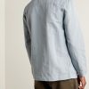 Garment-Dyed Cotton and Linen-Blend Twill Overshirt - BK Garment-Dyed Cotton and Linen-Blend Twill Overshirt - BK