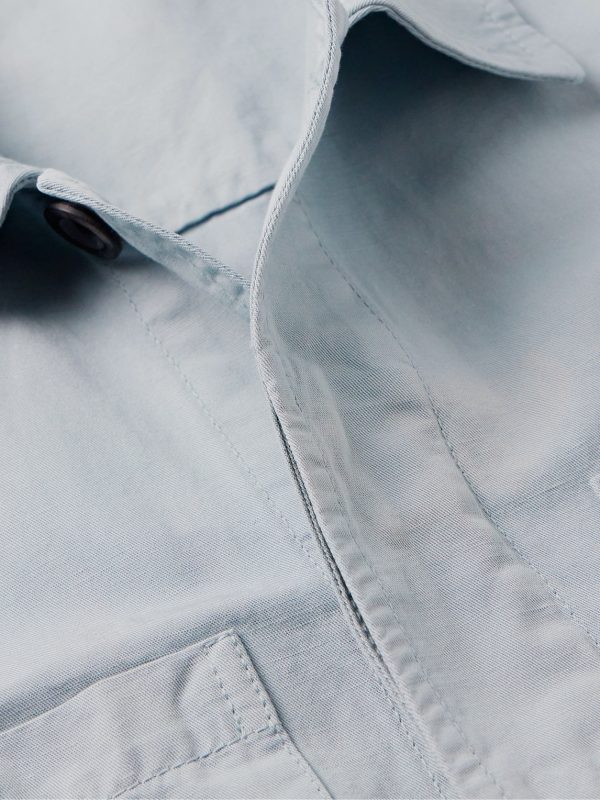Garment-Dyed Cotton and Linen-Blend Twill Overshirt - CU Garment-Dyed Cotton and Linen-Blend Twill Overshirt - CU