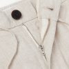 Tapered Linen Drawstring Cargo Trousers - E1