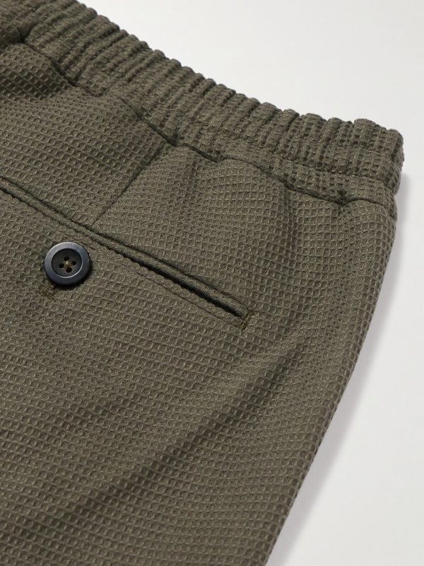 Edward Straight-Leg Waffle-Knit Organic Cotton Suit Trousers - CU Edward Straight-Leg Waffle-Knit Organic Cotton Suit Trousers - CU