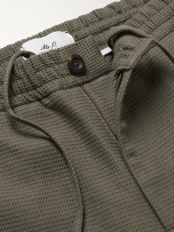 Edward Straight-Leg Waffle-Knit Organic Cotton Suit Trousers - E1 Edward Straight-Leg Waffle-Knit Organic Cotton Suit Trousers - E1