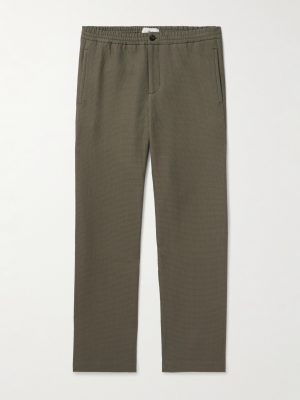 Edward Straight-Leg Waffle-Knit Organic Cotton Suit Trousers Edward Straight-Leg Waffle-Knit Organic Cotton Suit Trousers