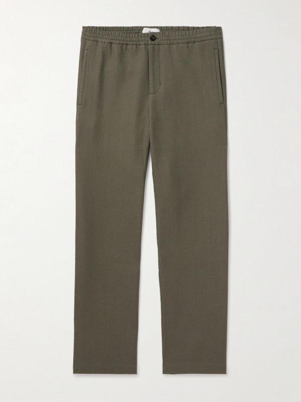 Edward Straight-Leg Waffle-Knit Organic Cotton Suit Trousers Edward Straight-Leg Waffle-Knit Organic Cotton Suit Trousers