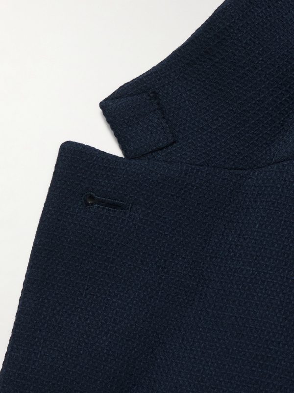 Unstructured Waffle-Knit Organic Cotton Suit Jacket - E1 Unstructured Waffle-Knit Organic Cotton Suit Jacket - E1