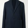 Unstructured Waffle-Knit Organic Cotton Suit Jacket Unstructured Waffle-Knit Organic Cotton Suit Jacket