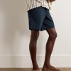 Straight-Leg Cotton-Blend Seersucker Shorts - FR Straight-Leg Cotton-Blend Seersucker Shorts - FR
