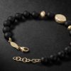 14-Karat Gold, Hematite and Diamond Beaded Bracelet - BK 14-Karat Gold, Hematite and Diamond Beaded Bracelet - BK