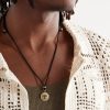 Thunderbird 14-Karat Gold, Enamel and Cord Pendant Necklace - FR