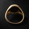 Gold, Malachite and Diamond Signet Ring - BK