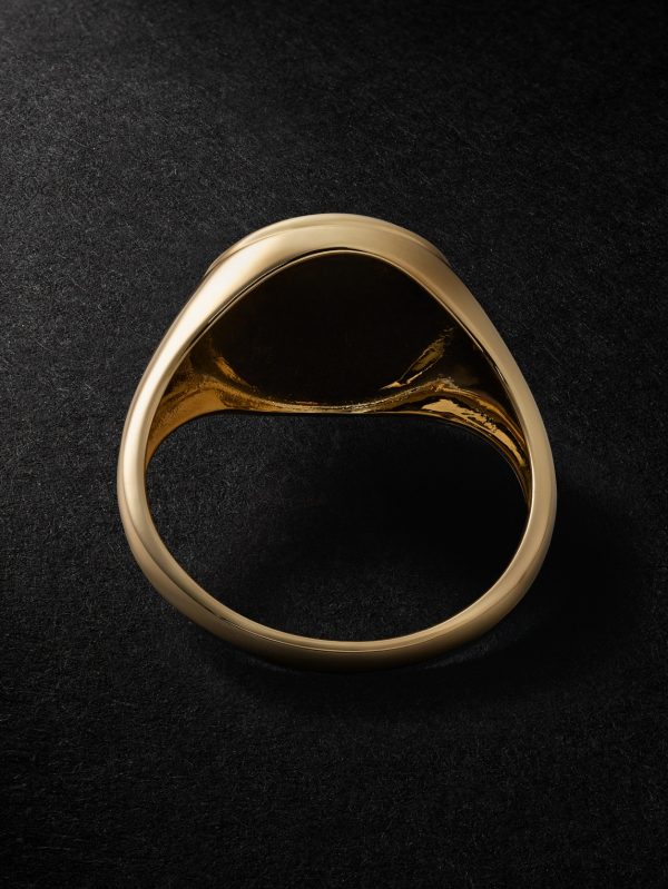 Gold, Malachite and Diamond Signet Ring - BK